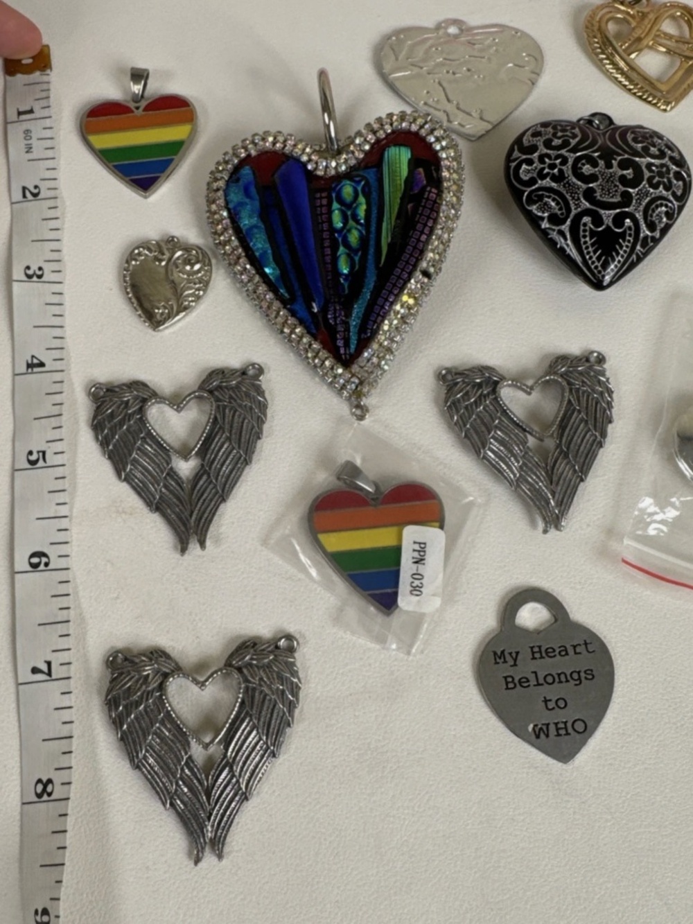 Heart Pendants Mixed Lot - 15 Pieces